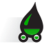 Enfilube Logo of an oil drop on wheels